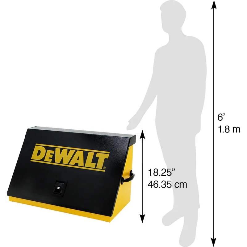Montezuma 30 x 15 In. Steel Triangle® Toolbox Yellow/Black Top Mount Toolbox DXTB30BY - Image 12