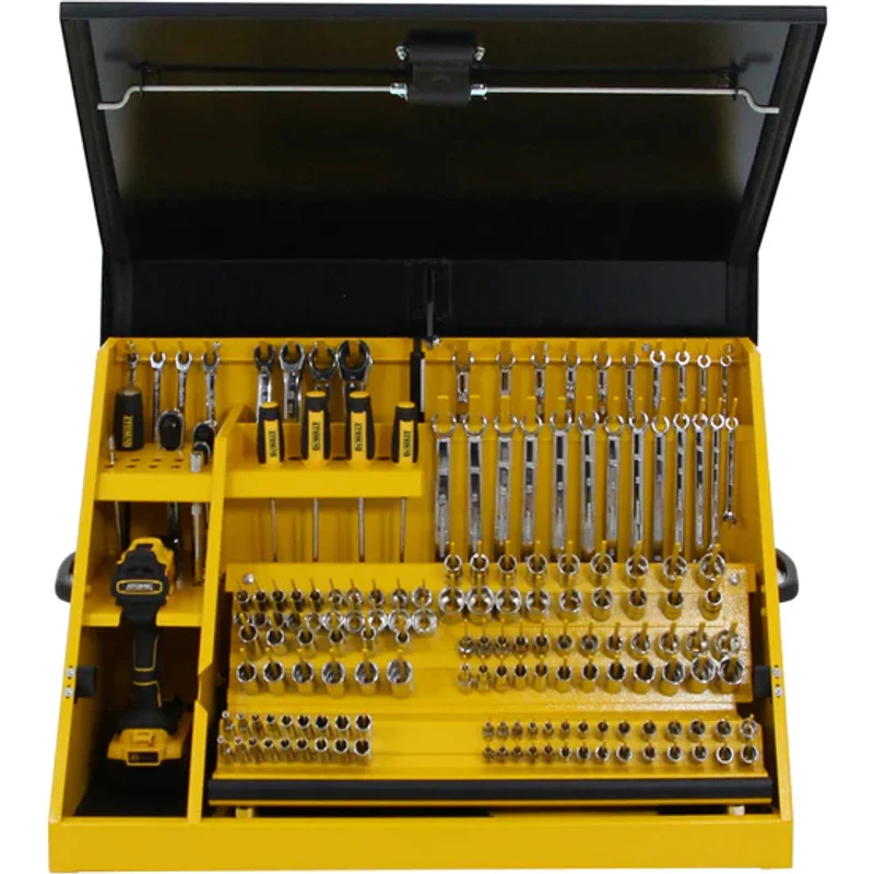 Montezuma 30 x 15 In. Steel Triangle® Toolbox Yellow/Black Top Mount Toolbox DXTB30BY - Image 4