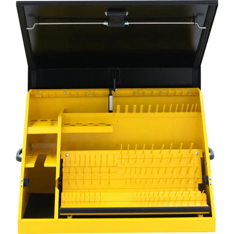 Montezuma 30 x 15 In. Steel Triangle® Toolbox Yellow/Black Top Mount Toolbox DXTB30BY - Image 5