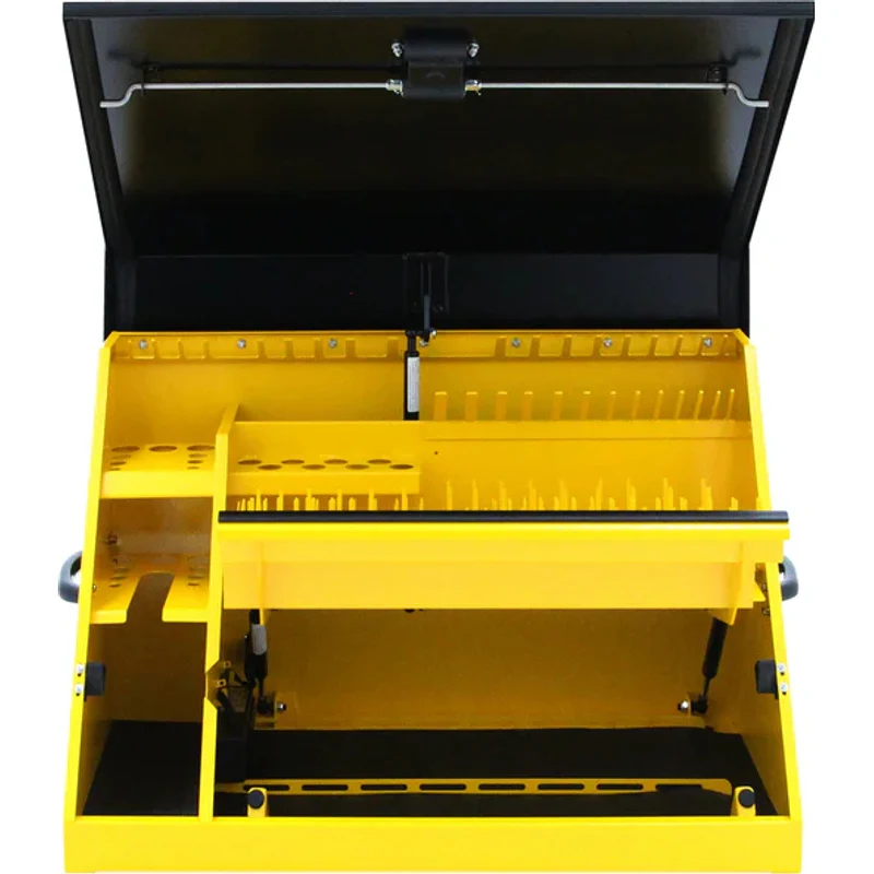 Montezuma 30 x 15 In. Steel Triangle® Toolbox Yellow/Black Top Mount Toolbox DXTB30BY - Image 6