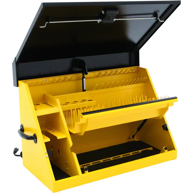Montezuma 30 x 15 In. Steel Triangle® Toolbox Yellow/Black Top Mount Toolbox DXTB30BY - Image 7