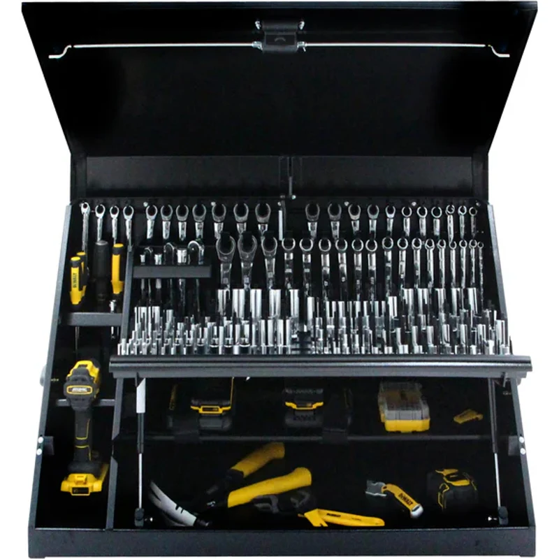 Montezuma 36 x 17 In. Steel Triangle® Toolbox Black Top Mount Toolbox DXTB36BB - Image 4