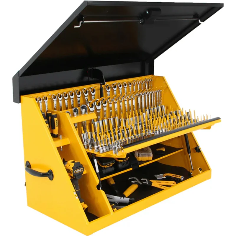 Montezuma 36 x 17 In. Steel Triangle® Toolbox Yellow/Black Top Mount Toolbox DXTB36BY - Image 10