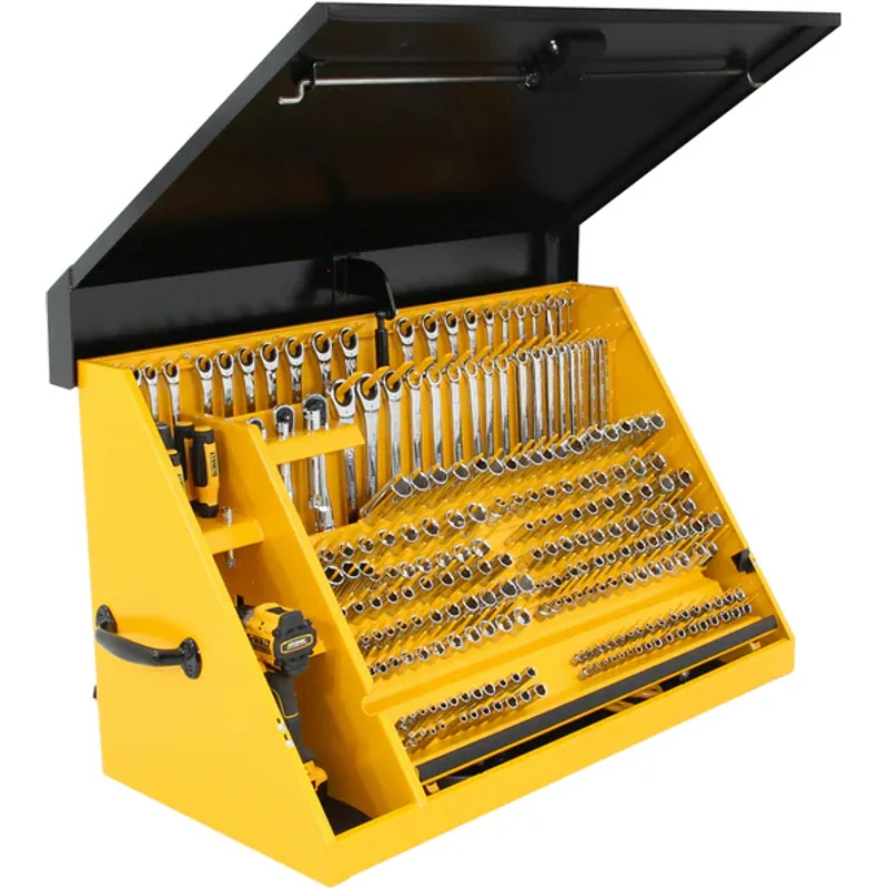 Montezuma 36 x 17 In. Steel Triangle® Toolbox Yellow/Black Top Mount Toolbox DXTB36BY - Image 9