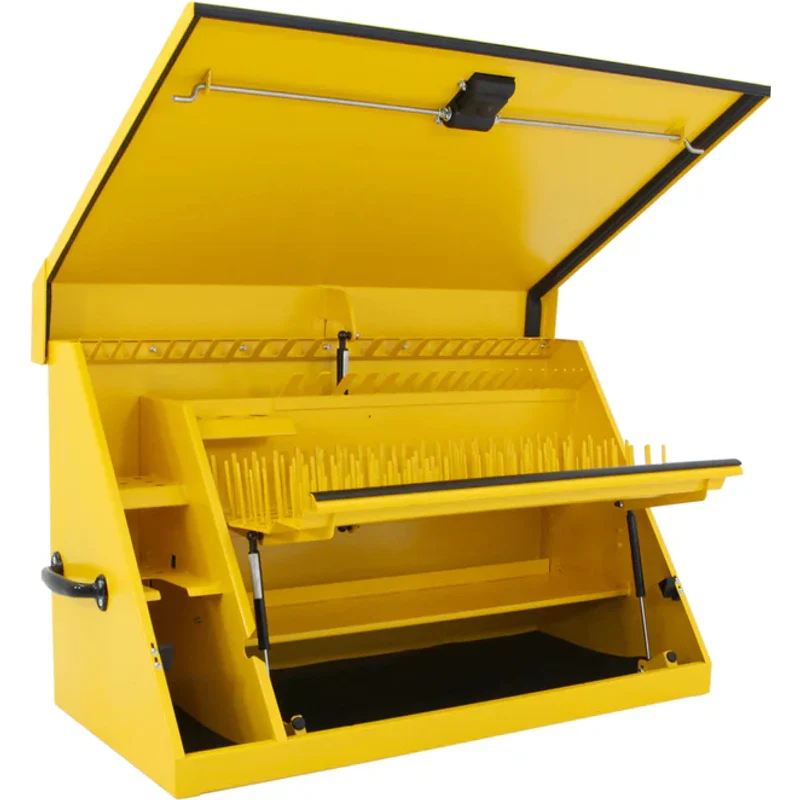 Montezuma 36 x 17 In. Steel Triangle® Toolbox Yellow Top Mount Toolbox DXTB36YY - Image 10