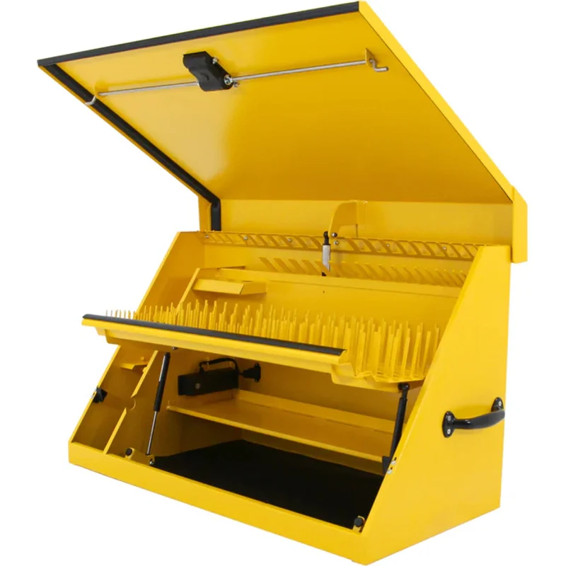 Montezuma 36 x 17 In. Steel Triangle® Toolbox Yellow Top Mount Toolbox DXTB36YY - Image 4