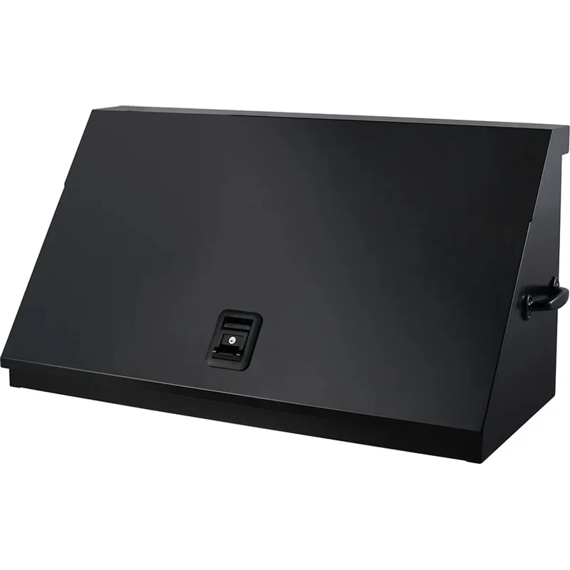 Montezuma 41 x 18 In. Steel Triangle® Toolbox Flat Black Top Mount Truck Box DX411FB - Image 7