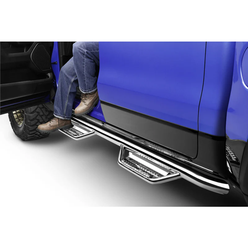 N-Fab Cab Length Podium Side Steps Stainless Steel Model HPD1980CC-SS - Image 3