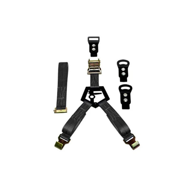 N-Fab Gloss Black Bed Mounted Rapid Strap Tire Carrier w/ Black Strap Model BM1TSBK