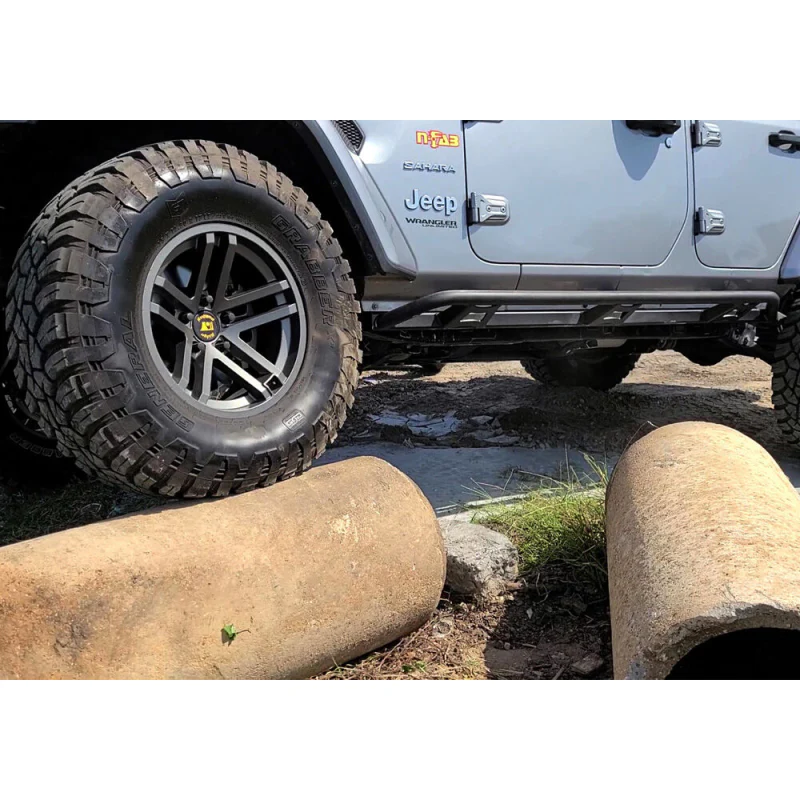 N-Fab Trailslider Rock Sliders Textured Black Steel Model TSJ074-TX - Image 5