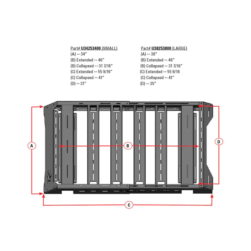 N-Fab Universal Roof Rack Textured Black Model U38253800 - Image 7
