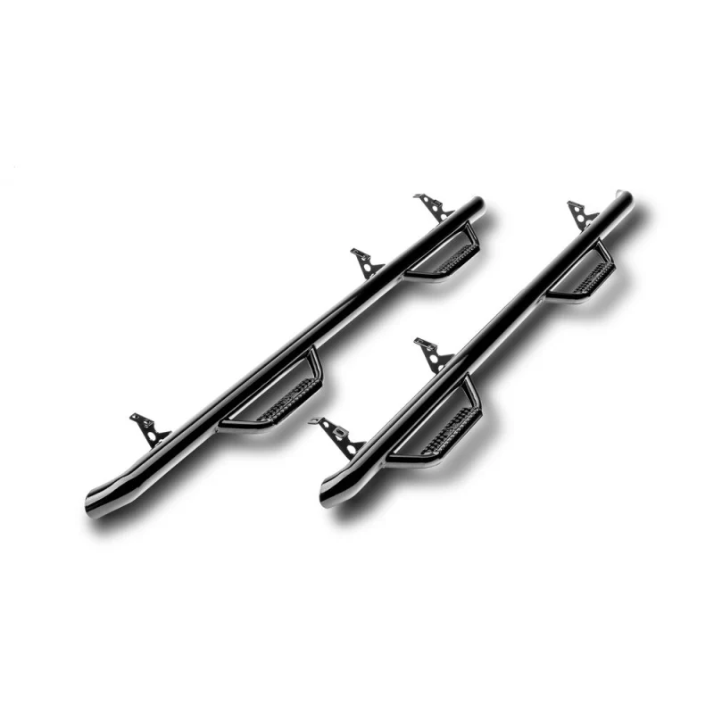 N-Fab Wheel To Wheel Side Steps Gloss Black Steel Model G1583CC