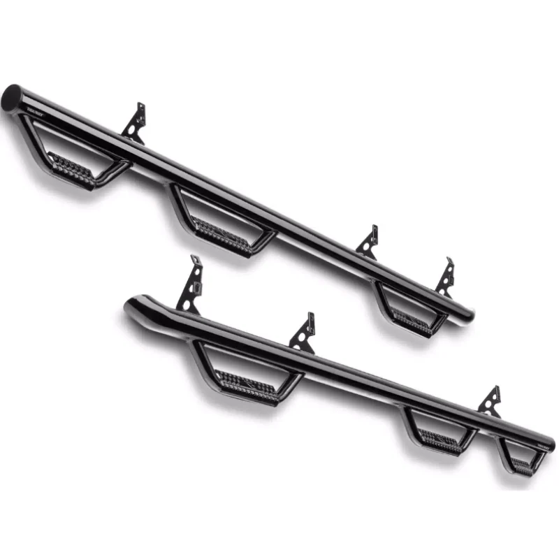N-Fab Wheel To Wheel Side Steps Gloss Black Steel Model D10115CC-6