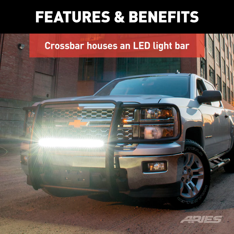 ARIES Pro Series Black Steel Grille Guard, Select Ford F-150 Model P3066 - Image 11