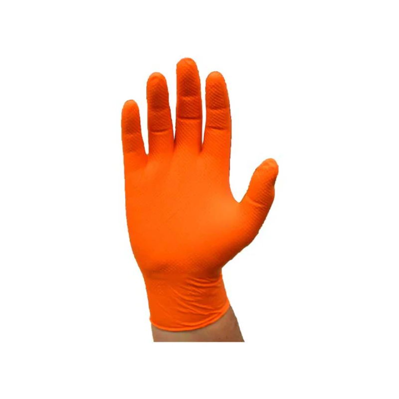 PIP Ambi-Dex Disposable, 7 Mil, Orange Nitrile Gloves W/Textured Grip-100/Bx-Size L Model 2940/L