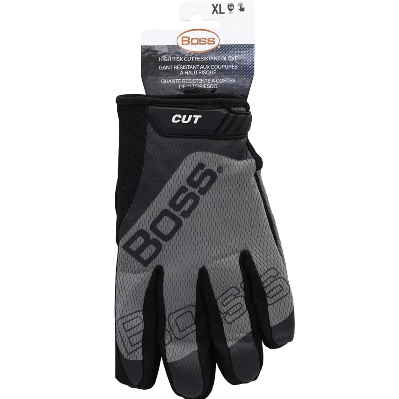 PIP Boss Black/Gray Gloves, Microfiber Palm W/Mesh Back/Touchscreen Friendly-A5 Cut/A4 Abrasion-Size XL Model 120-MC1225T/XL - Image 2