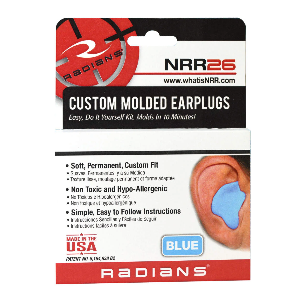 Radians Blue Custom Molded Earplugs RNSCEP002-B