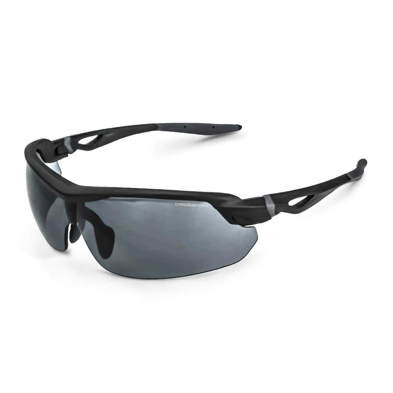 Radians Crossfire Cirrus Premium Safety Eyewear, Matte Black Frame / Smoke Lens RNS39221