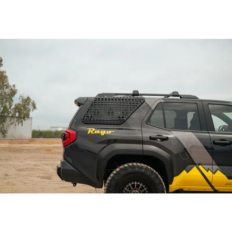 Rago Fabrication 2025+ Toyota 4Runner Exterior Molle Storage Panels for Factory Roof Rails - Passenger Side Model AC7109401NA - Image 3
