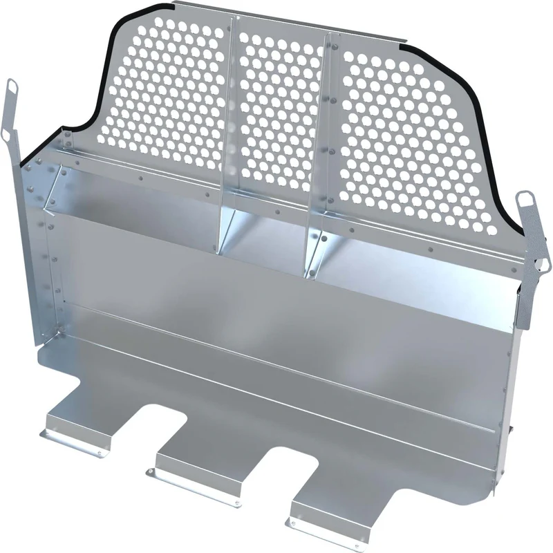 Ranger Design Aluminum Contoured Partition for Chrysler Pacifica / Voyager Low Roof 121.6" Wheelbase - Perforated Window Model 3020-CP