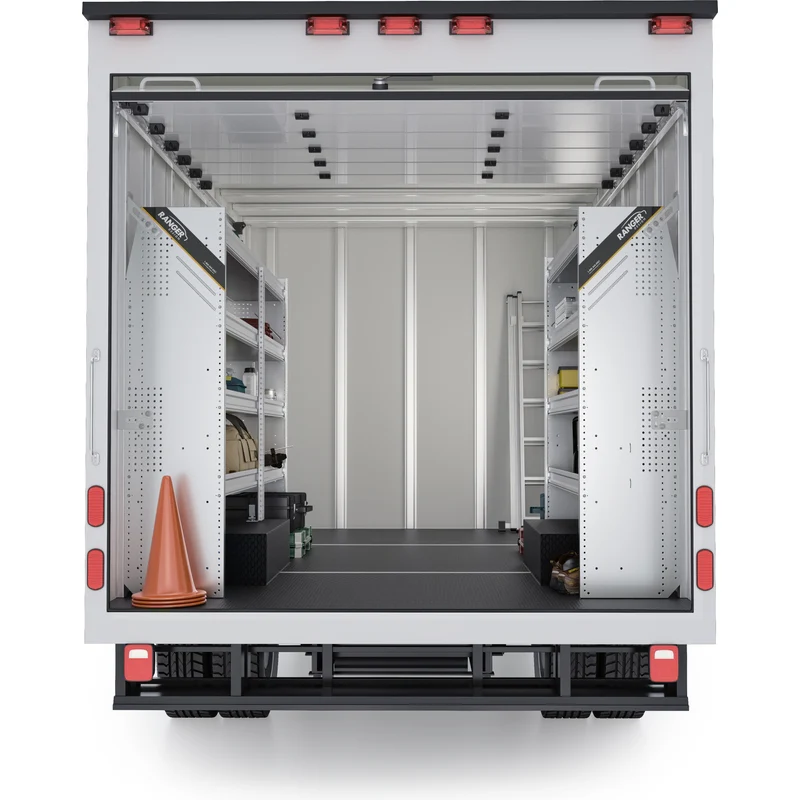 Ranger Design Aluminum Van Shelving Package for 14' Box Truck - Enclosed Trailer Model BTL-27 - Image 2