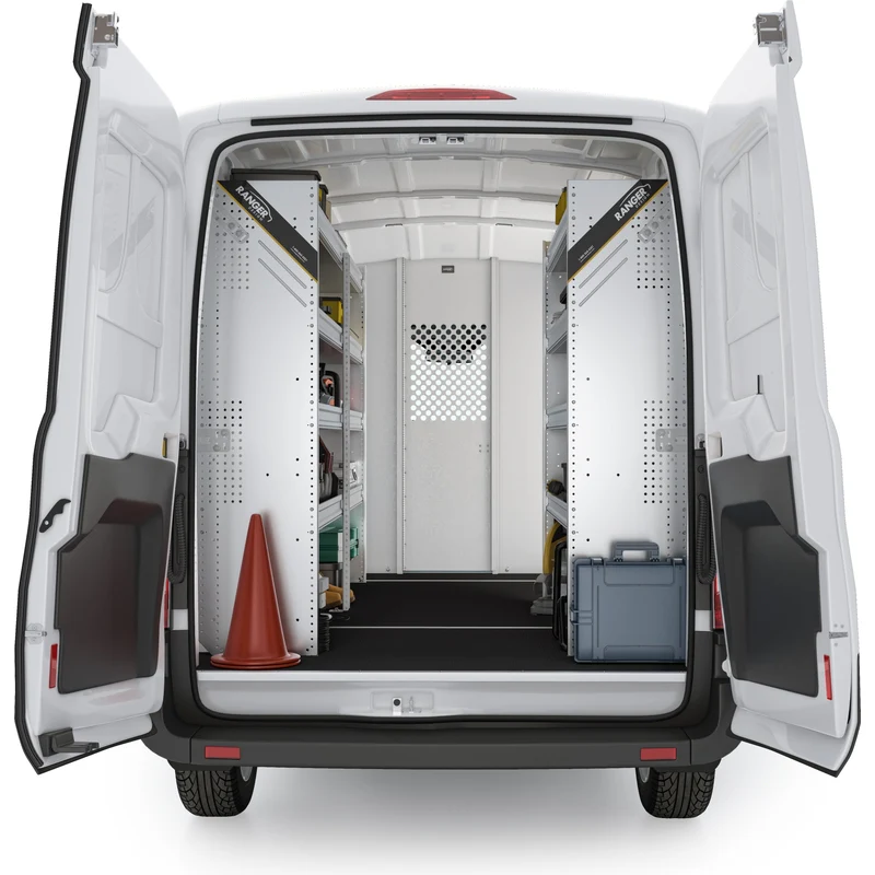 Ranger Design Aluminum Van Shelving Package for Ford Transit Mid Roof 148" Wheelbase Model FTM-27 - Image 2