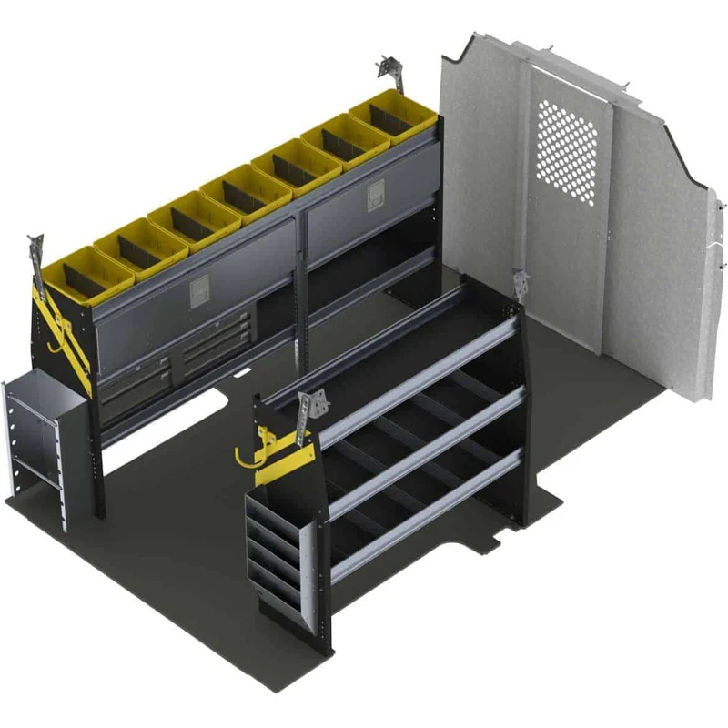 Ranger Design Electrician Van Shelving Package for Ford Transit Low Roof 130" & 148" Wheelbase Model FTL-11
