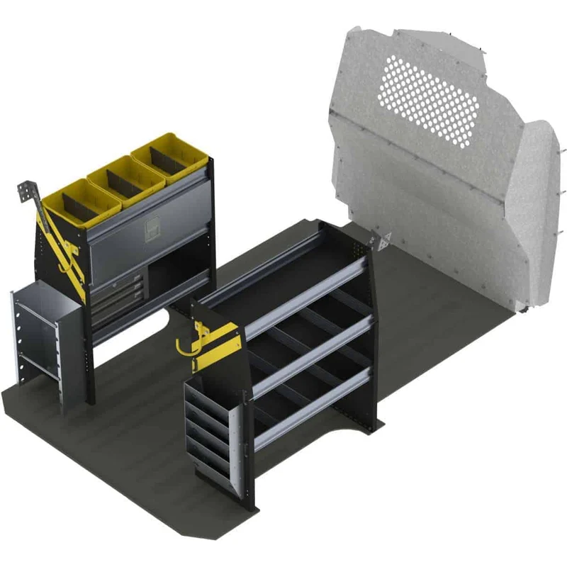 Ranger Design Electrician Van Shelving Package for Mercedes Metris All Wheelbase - Dual Sliding Doors Model MMR-11