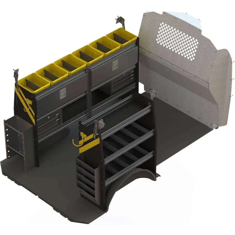 Ranger Design Electrician Van Shelving Package for Mercedes Metris All Wheelbase - Single Sliding Doors Model MML-11