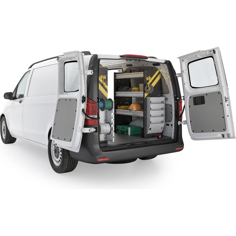 Ranger Design Electrician Van Shelving Package for Mercedes Metris All Wheelbase - Single Sliding Doors Model MML-11 - Image 4