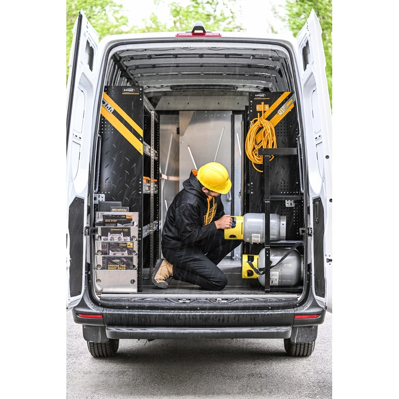 Ranger Design N5 4 Tray Steel Deep Van Shelving for High Roof Vans 20"x96"x62" Model N5-DS96-4 - Image 3