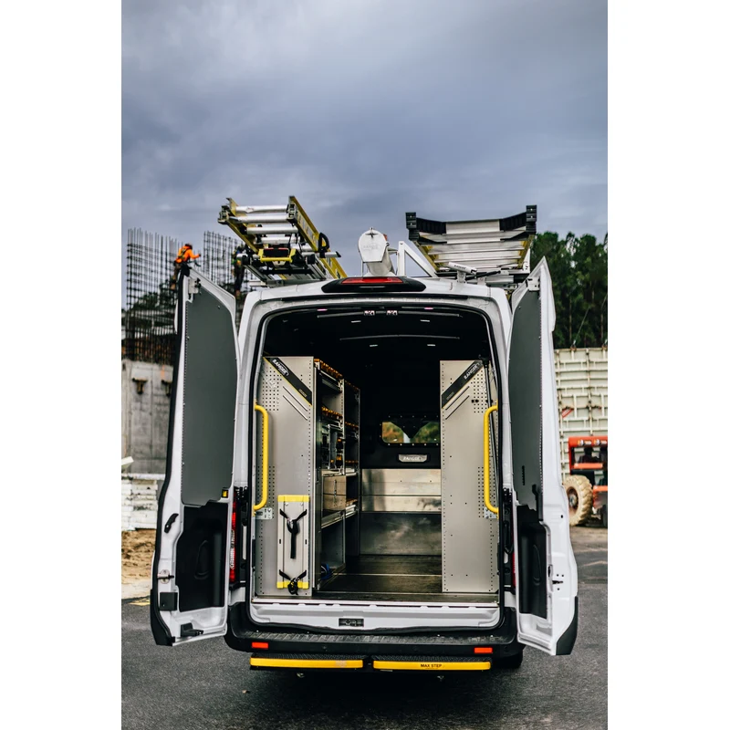 Ranger Design N5 Composite 4 Tray Aluminum Van Shelving for High Roof Vans 16"x96"x62" Model N5-RA96-4C - Image 4