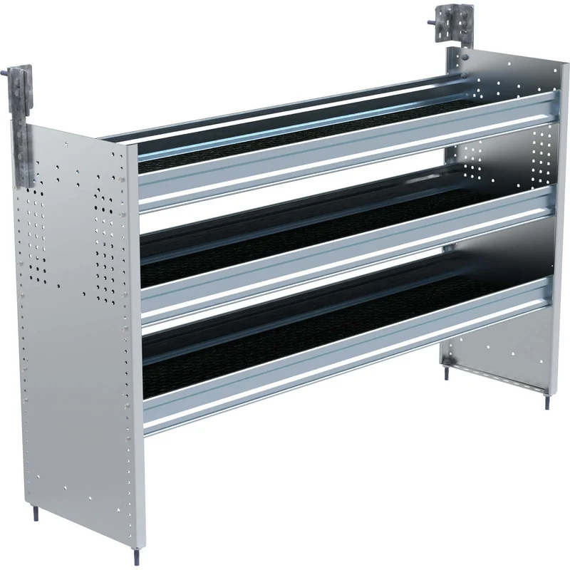 Ranger Design S3 Composite 3 Tray Aluminum Square Back Van Shelving for Box Trucks 16"x60"x34" Model S3-RA60-3C