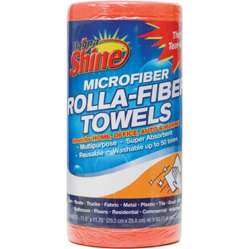 RBL Products Magna Shine Roll Of Orange Rolla-Fiber Towels Model MSRF-OMF50