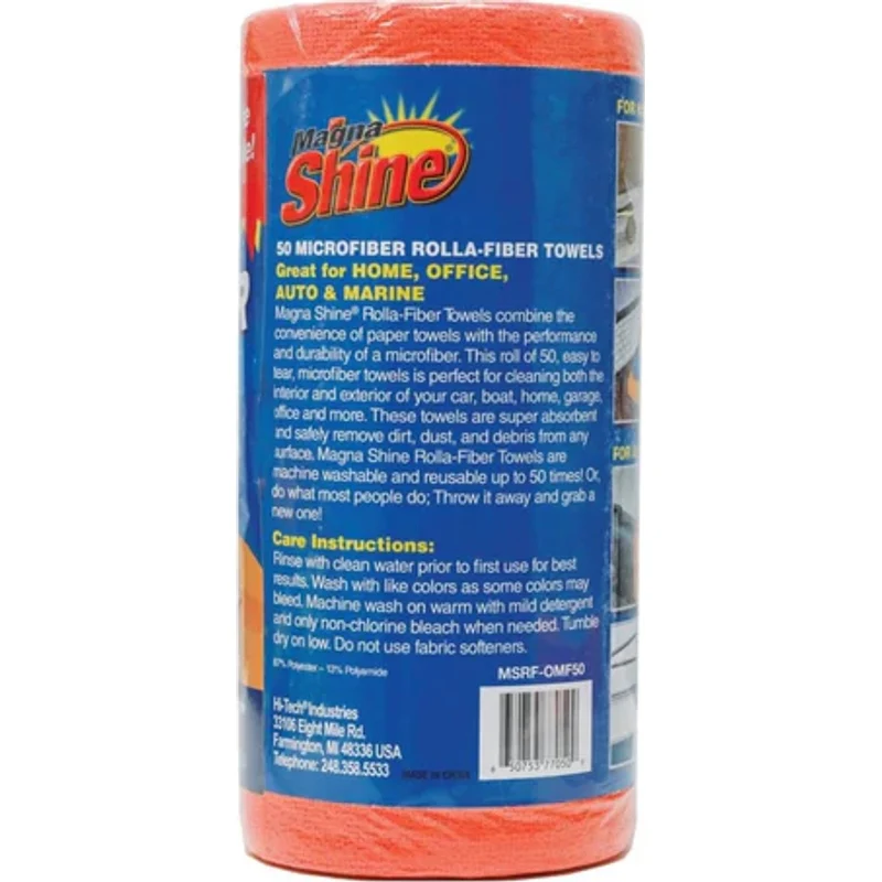 RBL Products Magna Shine Roll Of Orange Rolla-Fiber Towels Model MSRF-OMF50 - Image 4