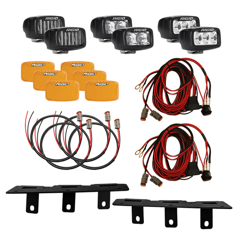 Rigid Industries 2021+ Bronco Mod Bumper Triple SAE SR-M Fog Light Kit Model 46731