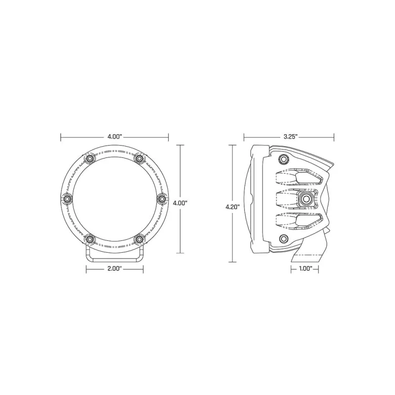 Rigid Industries 360-Series 4" Off-Road Lamp, Diffused Beam, Pair Model 36400 - Image 2