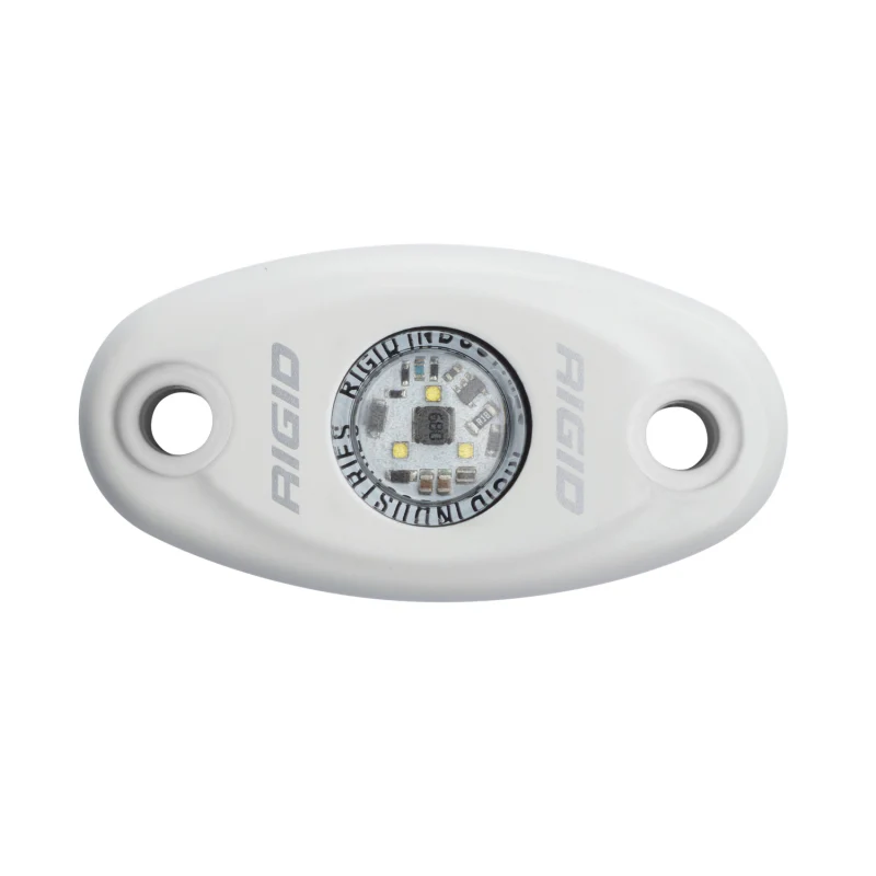 Rigid Industries A-Series LED Light, Low Power, Cool White, White Housing, Single Model 480153