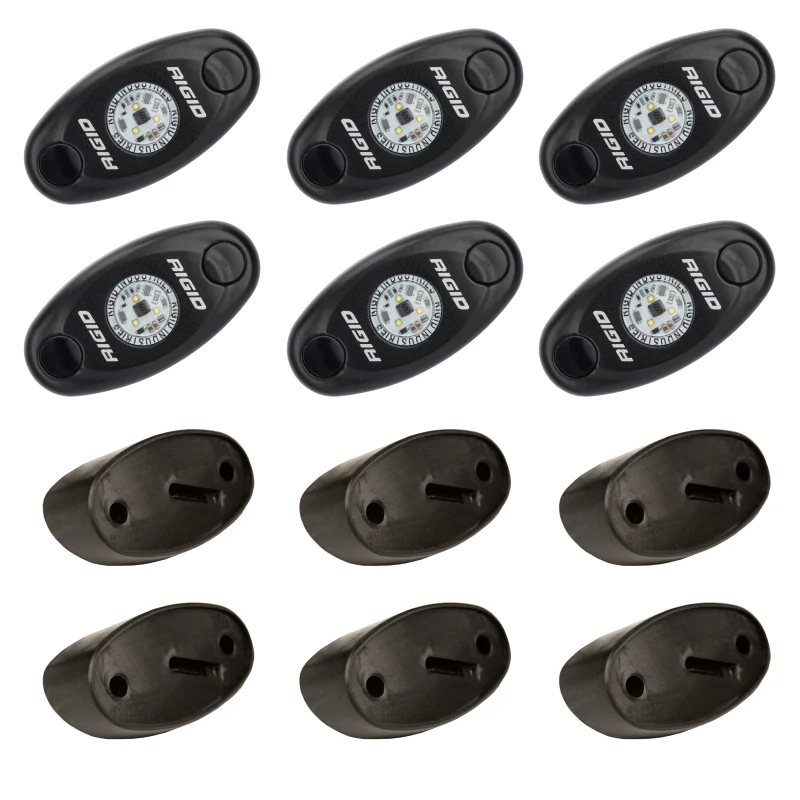 Rigid Industries A-Series LED Universal Rock Light Kit, High Power Amber, Set Of 6 Model 400293 - Image 2
