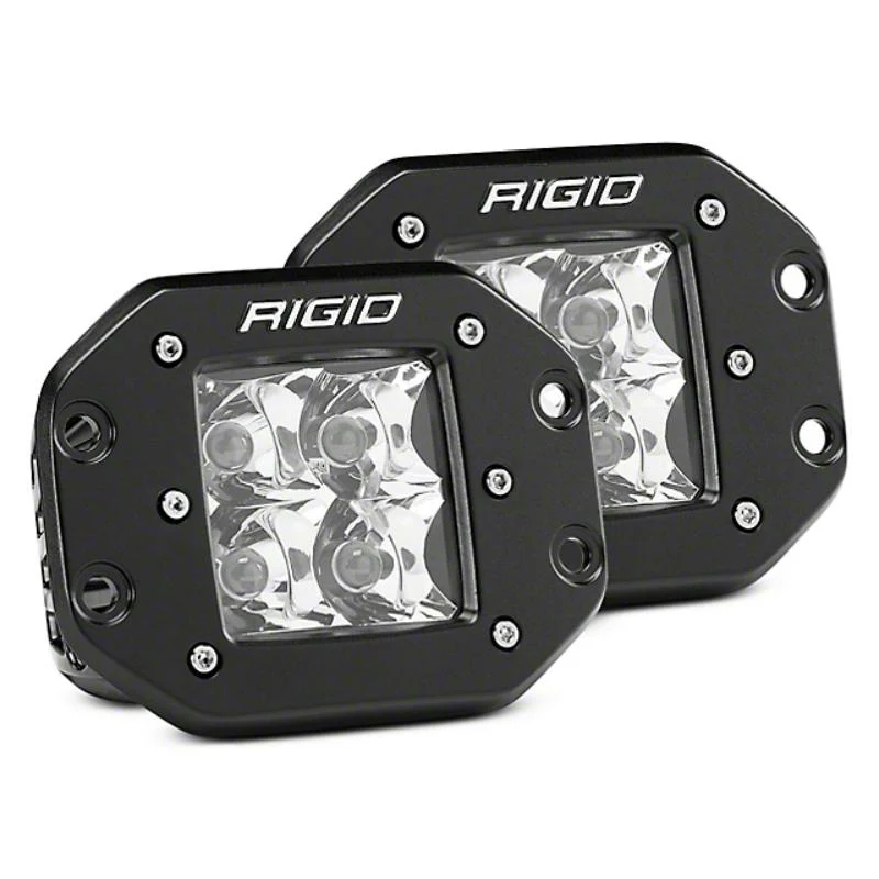 Rigid Industries D-Series Square Pro-Flood Pattern Flush Mount (Pair) Model 212113