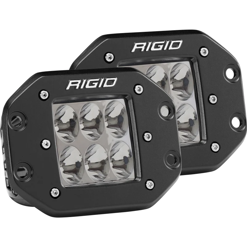 Rigid Industries D-Series PRO LED Light, Driving Optic, Flush Mount, Black Housing, Pair Model 512313 - Image 2