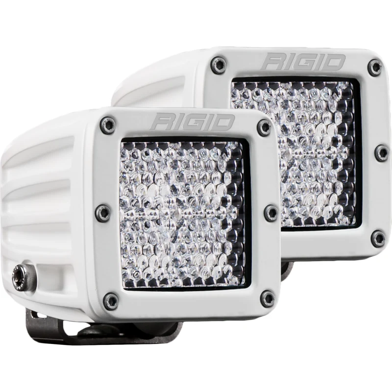 Rigid Industries D-Series PRO Light, Flood Diffused, Surface Mount, White Housing, Pair Model 602513 - Image 2