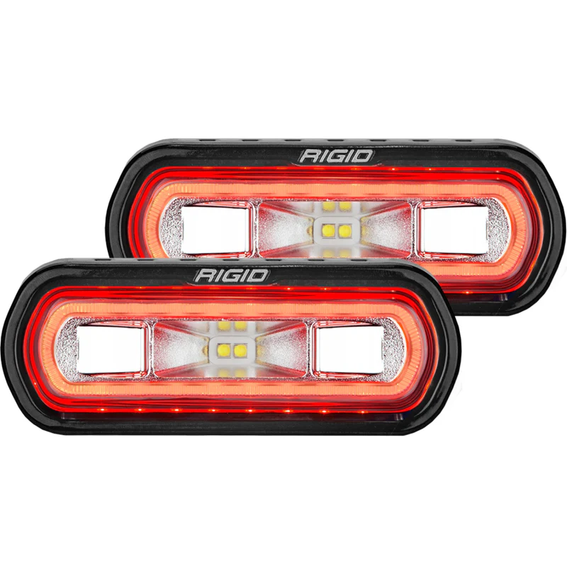 Rigid Industries SR-L Series Off-Road Spreader Pod, 3 Wire, Surface Mount, Amber Halo, Pair Model 53123