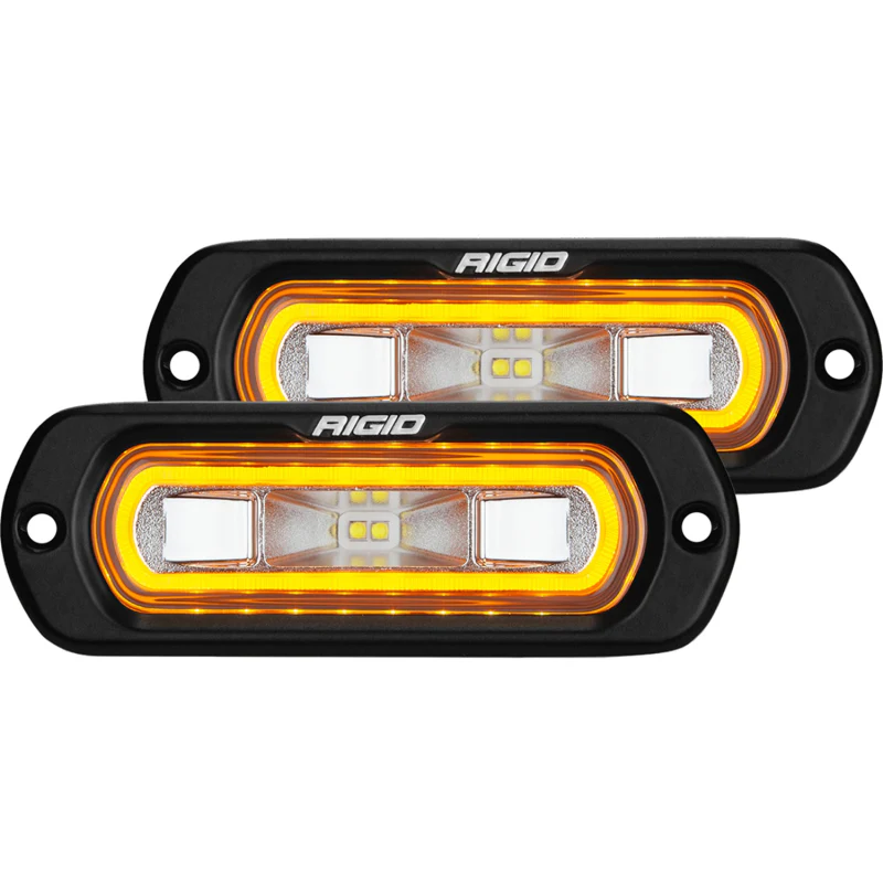 Rigid Industries SR-L Series Off-Road Spreader Pod, Flush Mount, Red Halo, Pair Model 53222 - Image 2