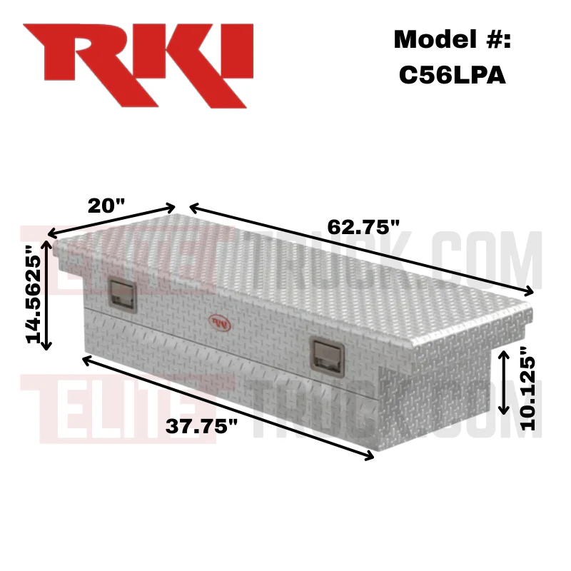 RKI C-Series Low Profile Single Lid Stair Cut Crossbox 64"L x 20"W x 14.5625"H Model C56LPA - Image 2