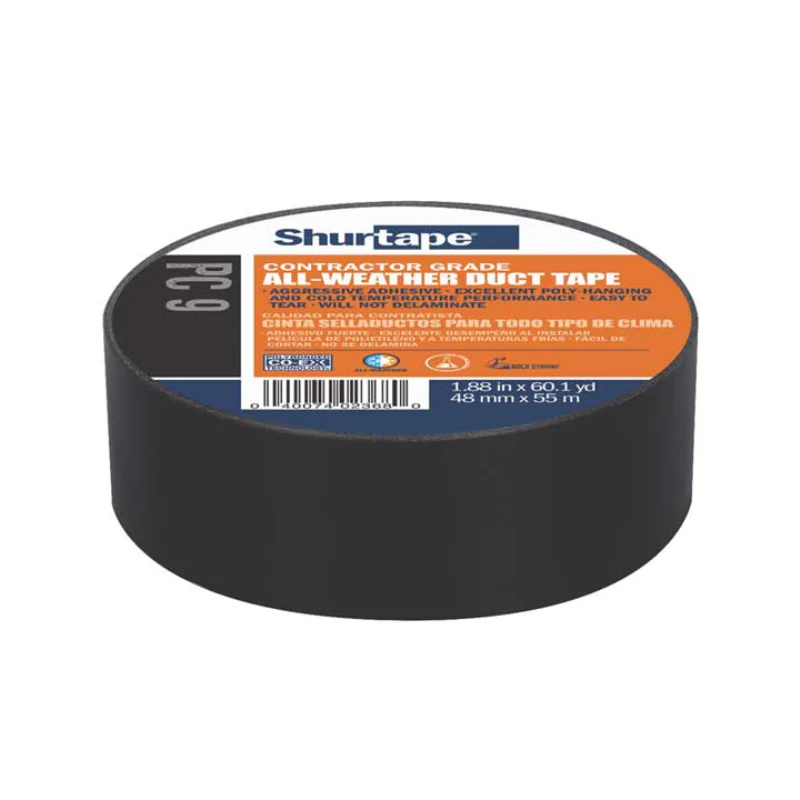 Shurtape Technologies LLC Duck Pro By Shurtape PC 9 Contractor Grade Co-Extruded Duct Tape - Black - 9.0 Mils - 1-7/8 in X 60 yds QTY of 24 Model 105462 - Image 2
