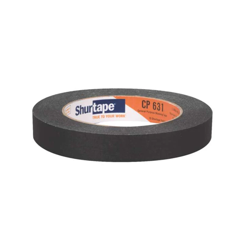 Shurtape Technologies LLC Shurtape Cp 631 General Purpose Grade, Med-High Adhesion Masking Tape Black 23/32 In X 60 yds QTY of 48 Model 171918 - Image 2