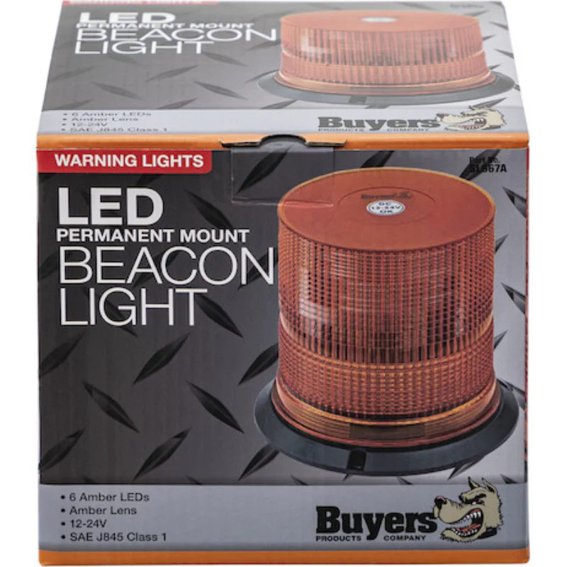 Buyers Products Class 1 6.1 Inch Tall LED Amber Beacon Light Model SL667A - Image 7