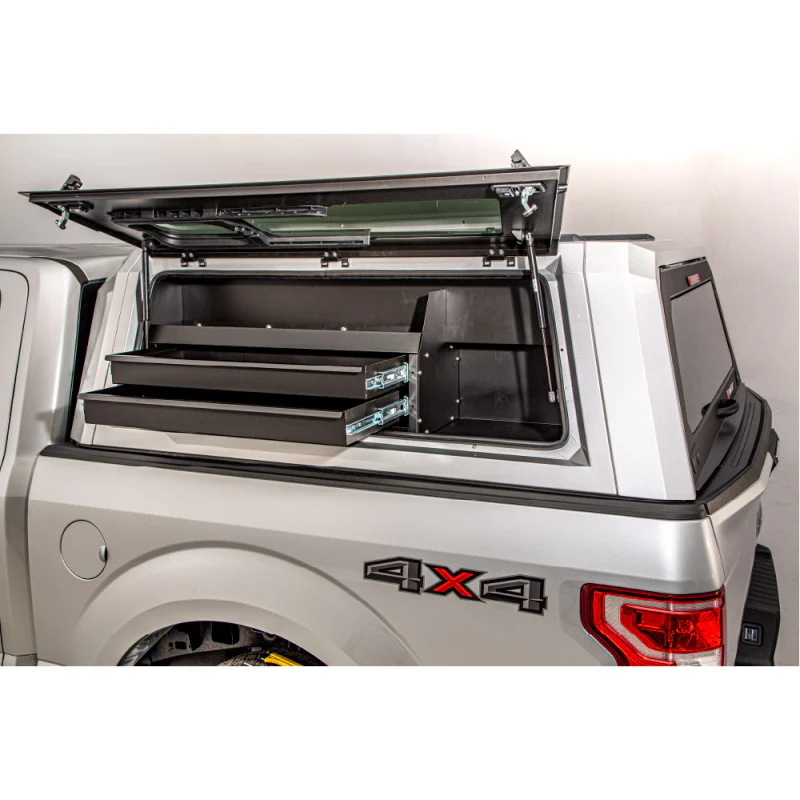SmartCap Matte Black Truck Bed Drawer-Bin Full-Size Left Side Mount Fits All Caps W/ Vertical Locks Model SA0505 - Image 2