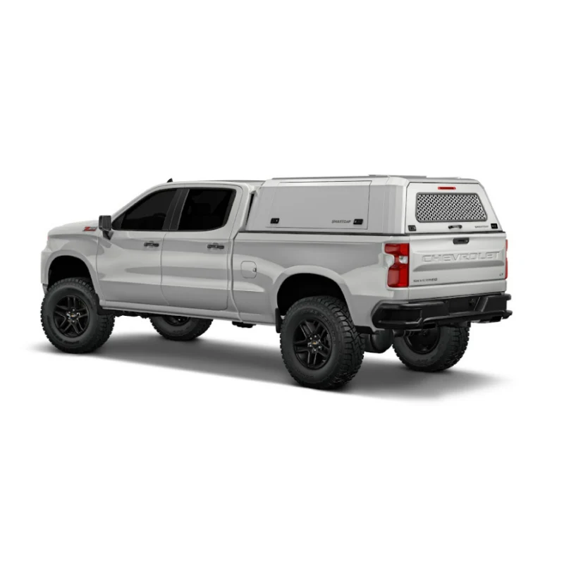 SmartCap OEM White Truck Bed Cap EVOc Commercial Series w/ Vertical Locks Model EC0108-WH